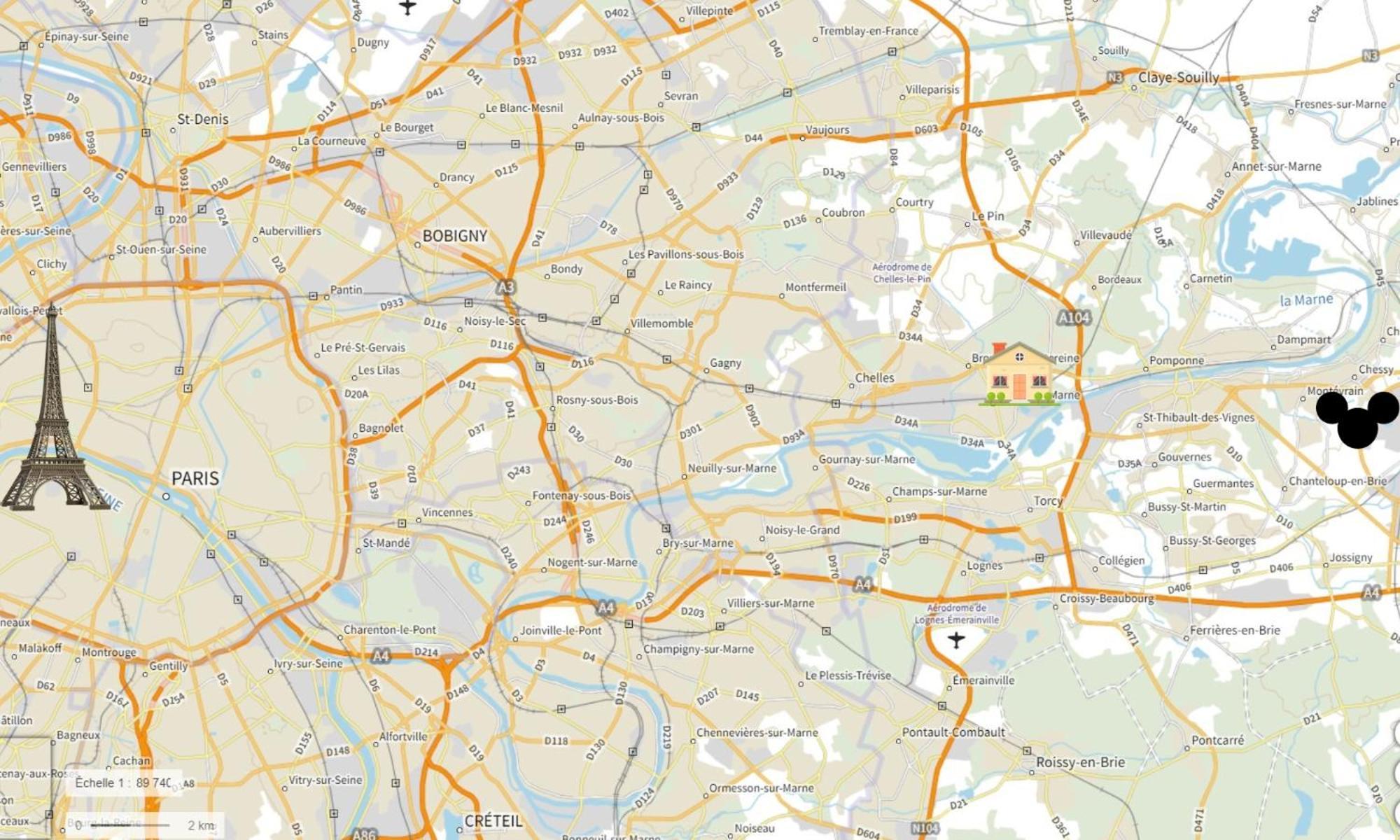 Nid Douillet Entre Paris Et Disney Vaires-sur-Marne Luaran gambar